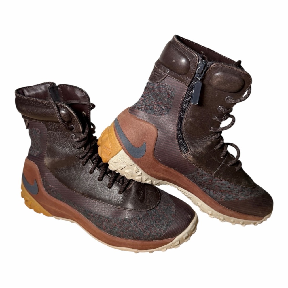 Nike Zoom Kynsi Jacquard Brown Leather Waterproof Boots‎ 806978-202 Women’s 9.5